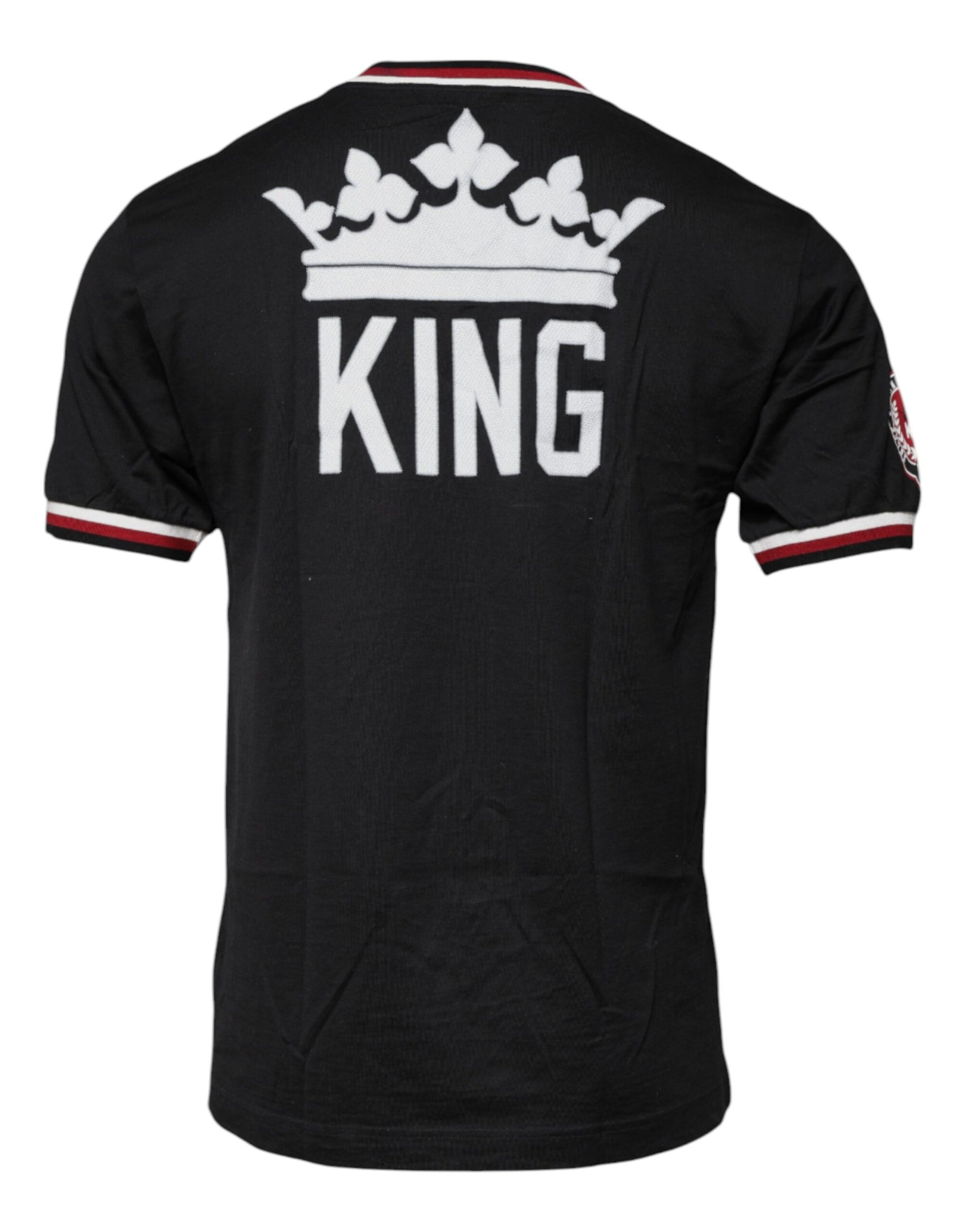 Camiseta de manga corta con cuello en V DG King negra