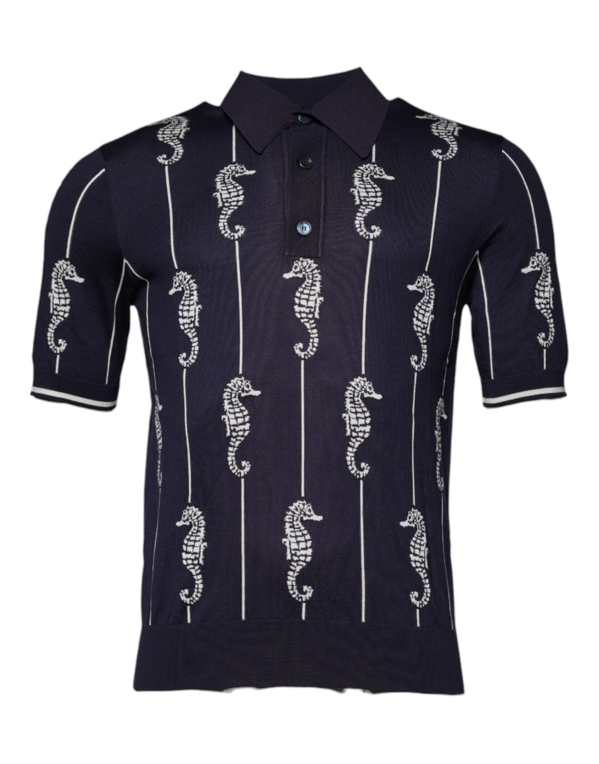 Polo con cuello Sea Horse azul oscuro