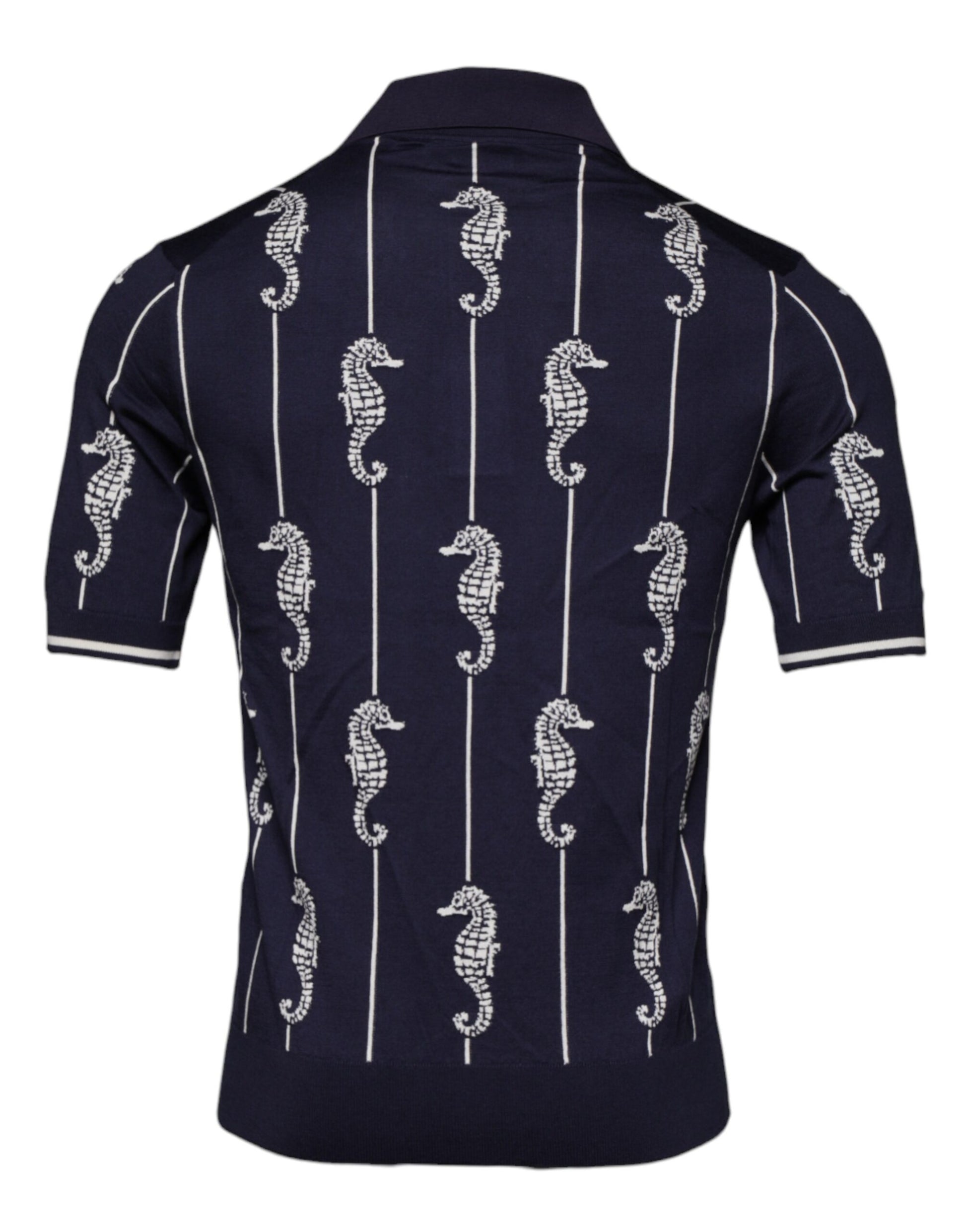 Polo con cuello Sea Horse azul oscuro