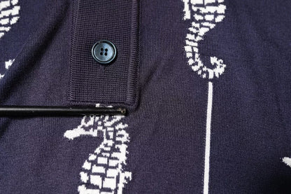 Polo con cuello Sea Horse azul oscuro