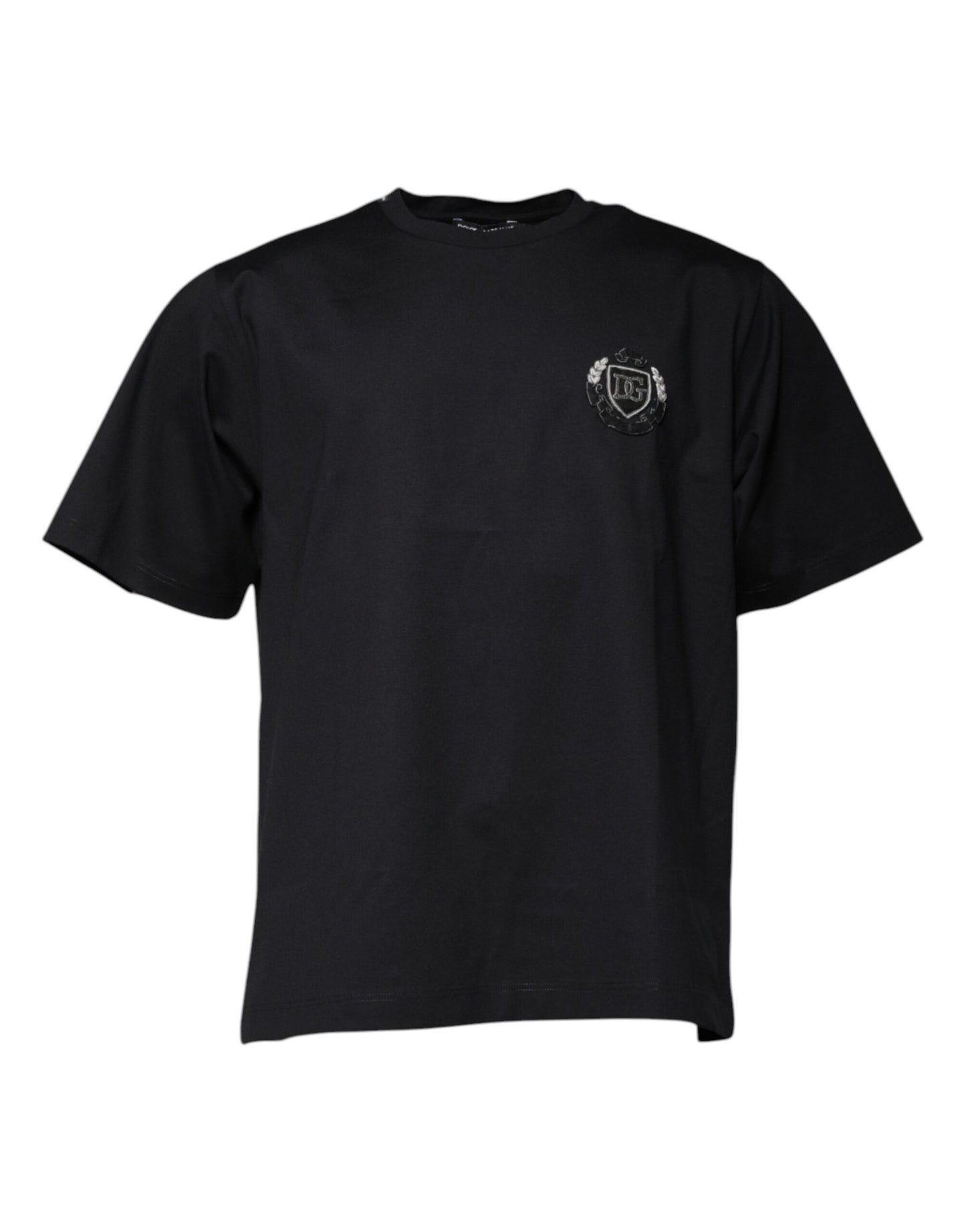 Black Logo Crew Neck Short Sleeves T-shirt