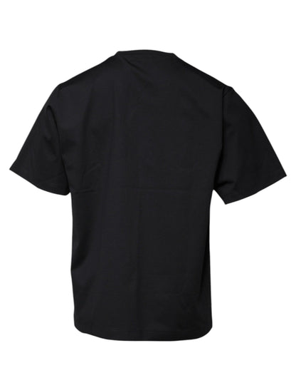 Black Logo Crew Neck Short Sleeves T-shirt