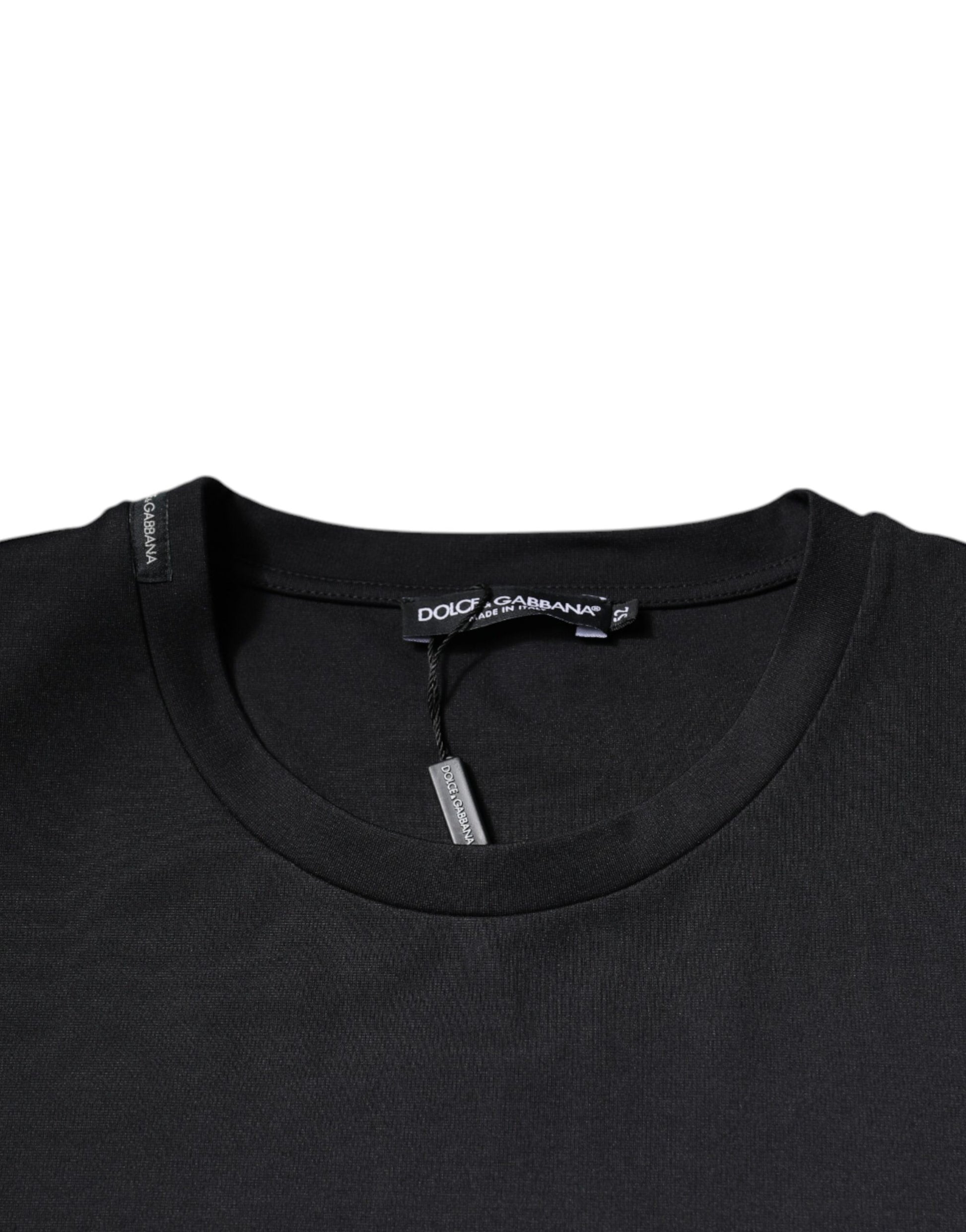 Black Logo Crew Neck Short Sleeves T-shirt