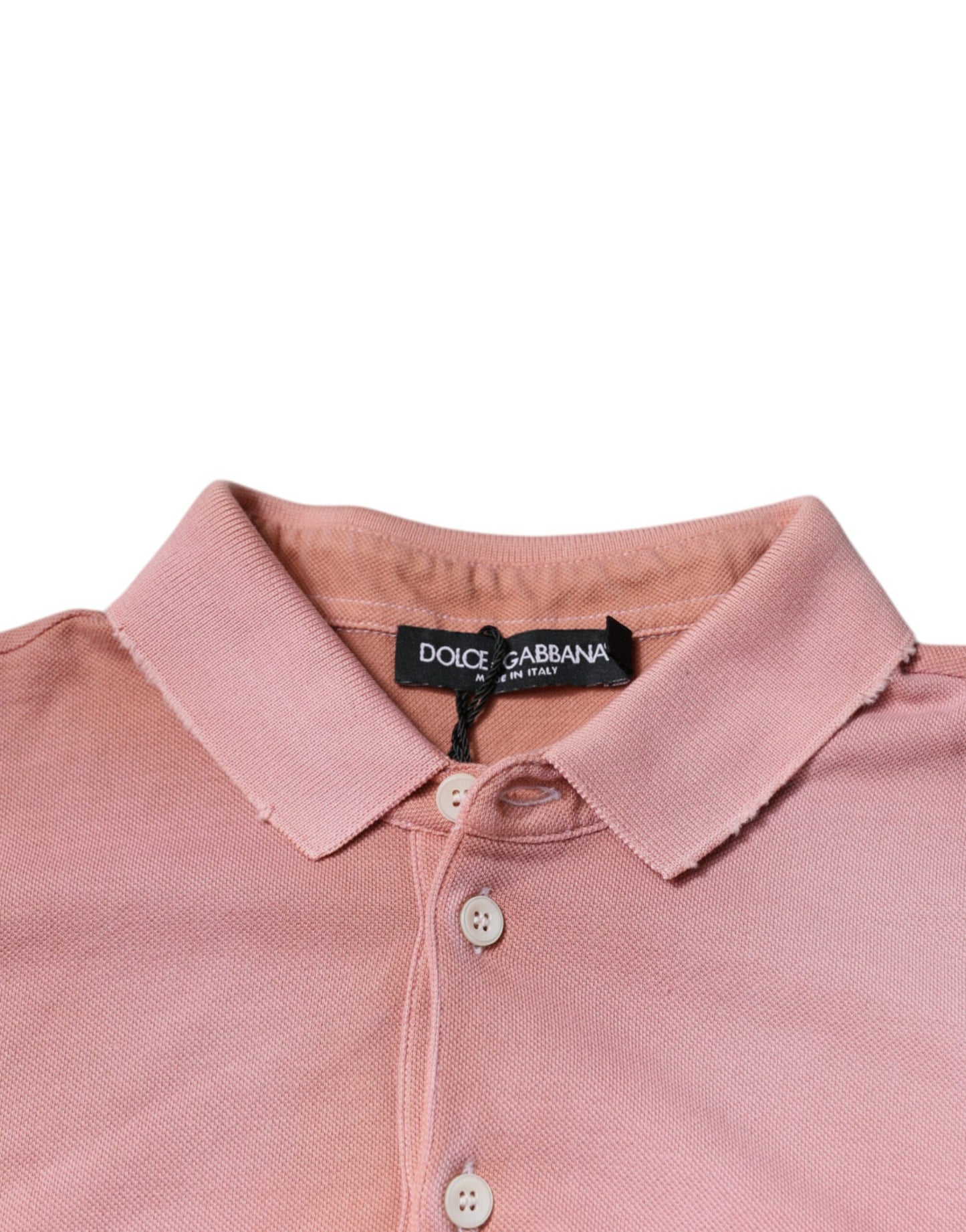 Polo de manga corta con cuello corona rosa