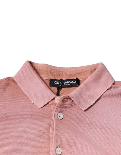 Polo de manga corta con cuello corona rosa