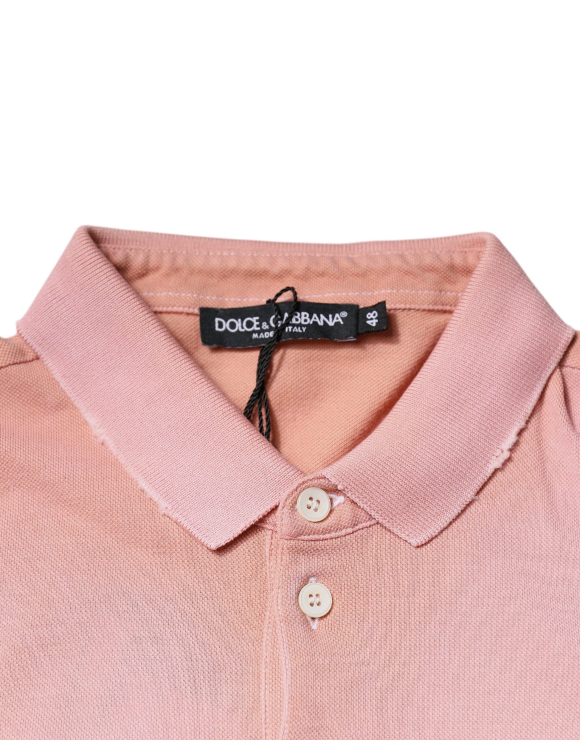 Polo de manga corta con cuello corona rosa