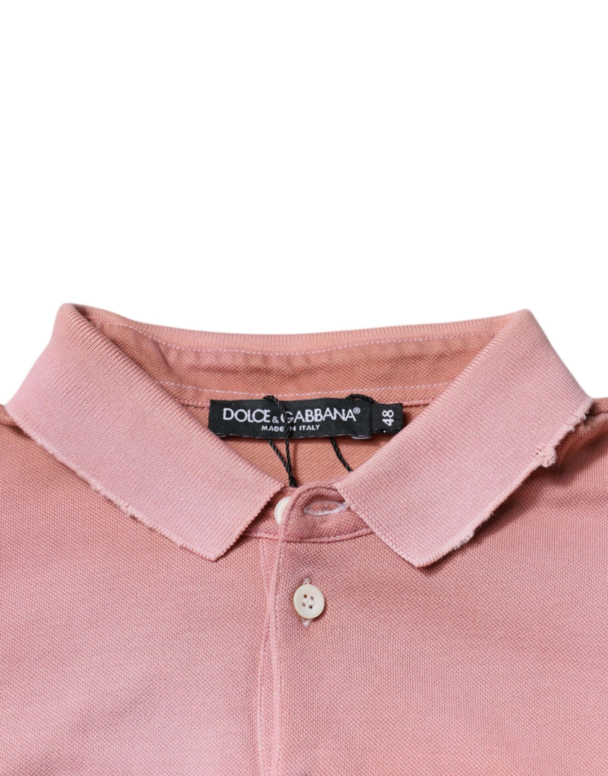 Polo de manga corta con cuello corona rosa