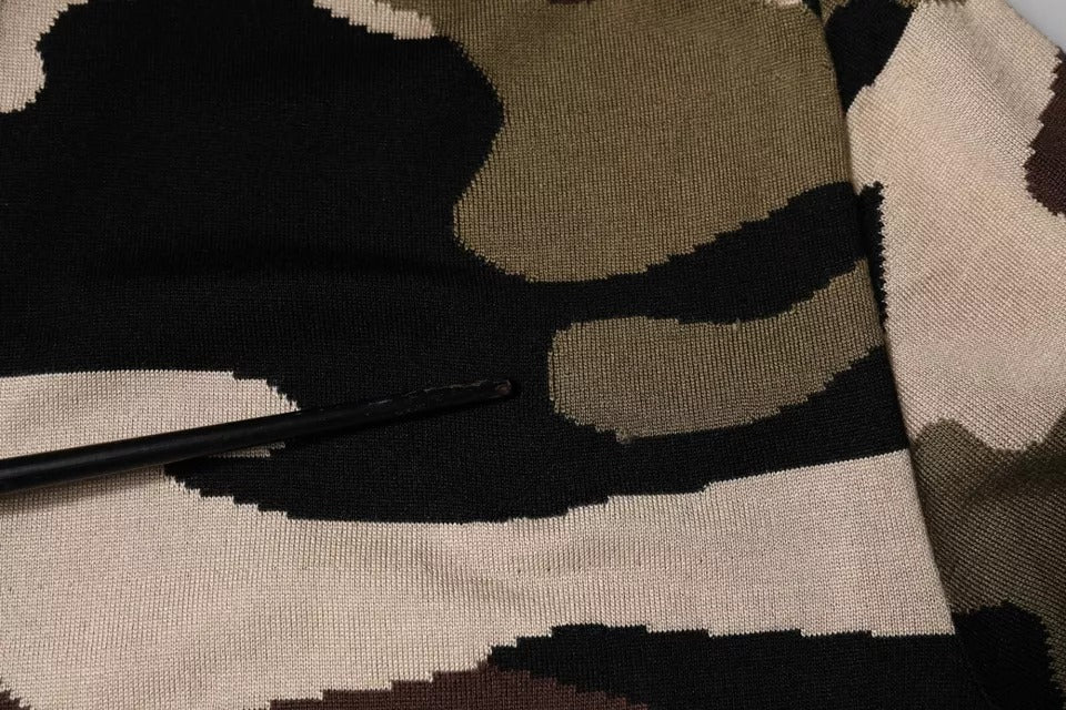 Polo con cuello de camuflaje multicolor