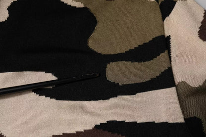 Polo con cuello de camuflaje multicolor