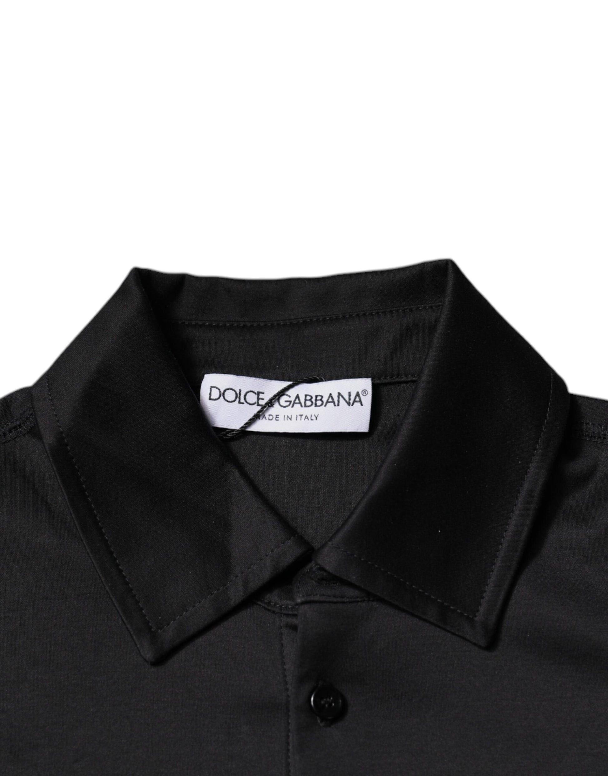 Polo de manga corta con cuello DG negro