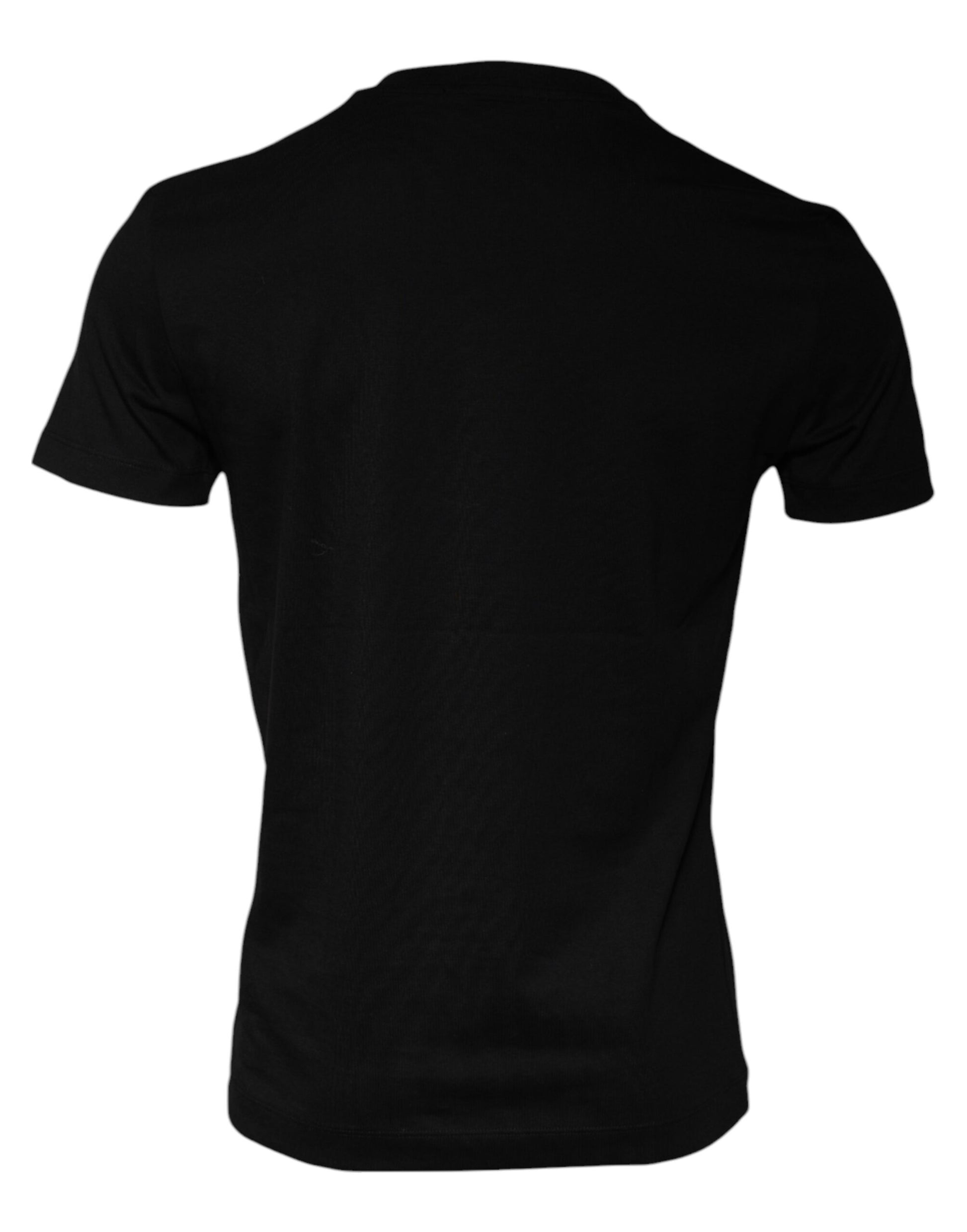 Black Logo Embellished Crew Neck T-shirt