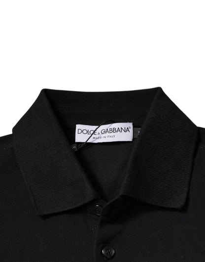 Polo de manga corta con cuello DG negro