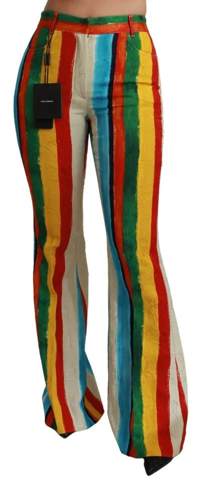 Multicolor Flared Riga Pittorica Pants