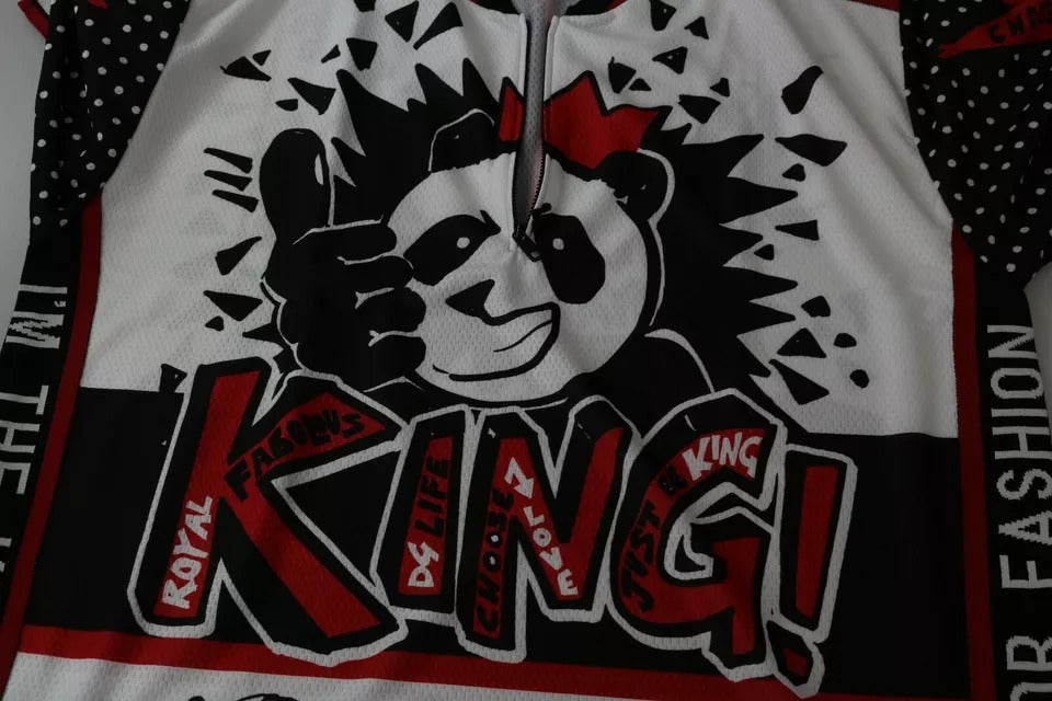 White King Panda Polyester T-shirt Top