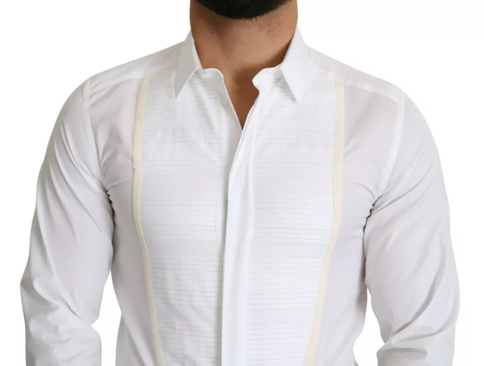 White Formal Tuxedo Dress GOLD Shirt