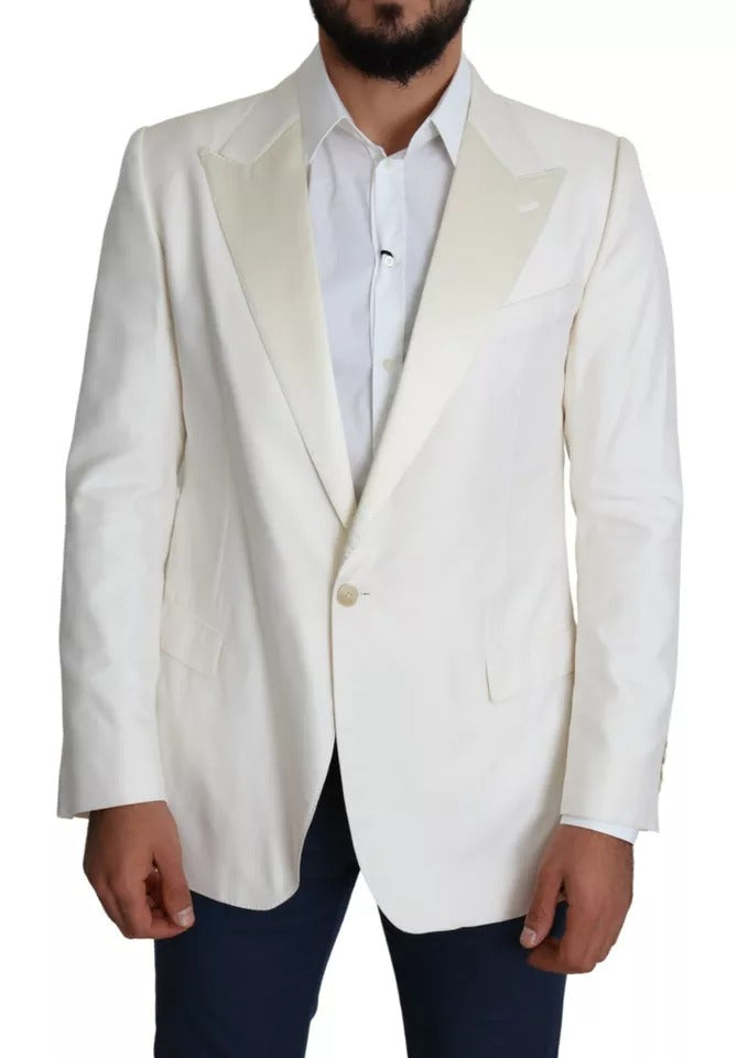 White Silk Single Breasted SARTORIA Blazer