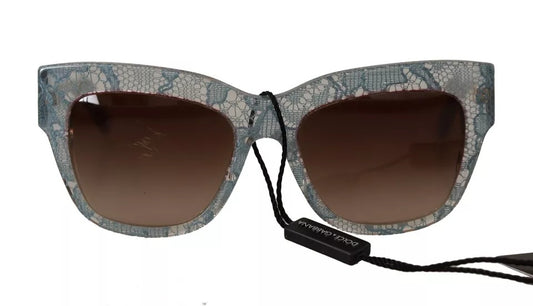 Blue Lace Acetate Rectangle Shades Sunglasses DG4231