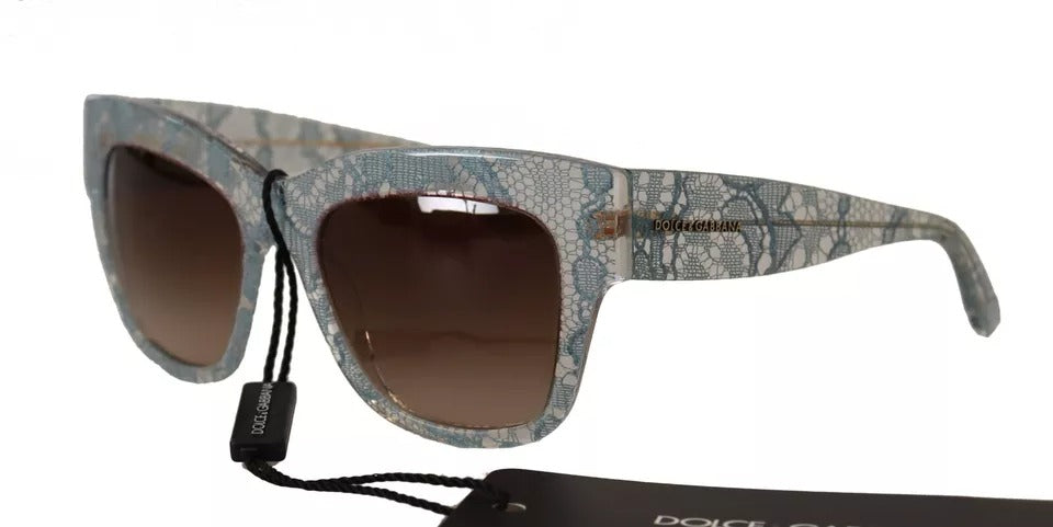 Blue Lace Acetate Rectangle Shades Sunglasses DG4231