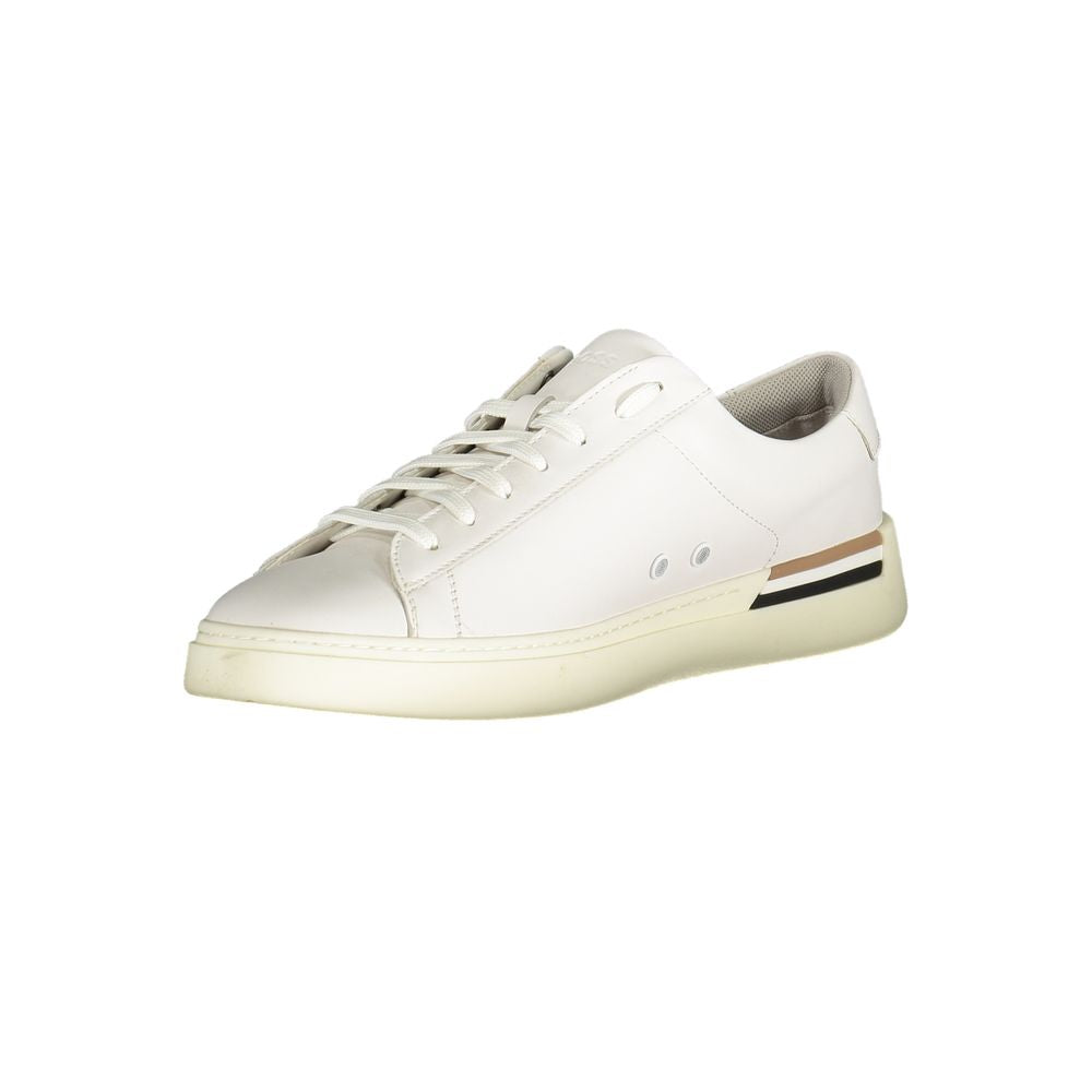 White Polyethylene Men Sneaker