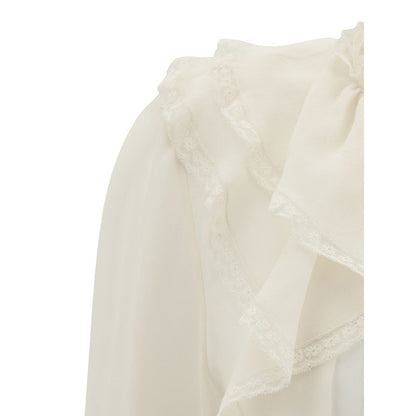 Silk Blouse with pleated details