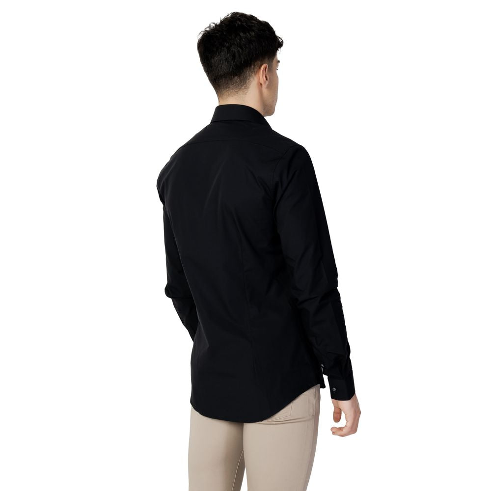 Camisa negra de algodón
