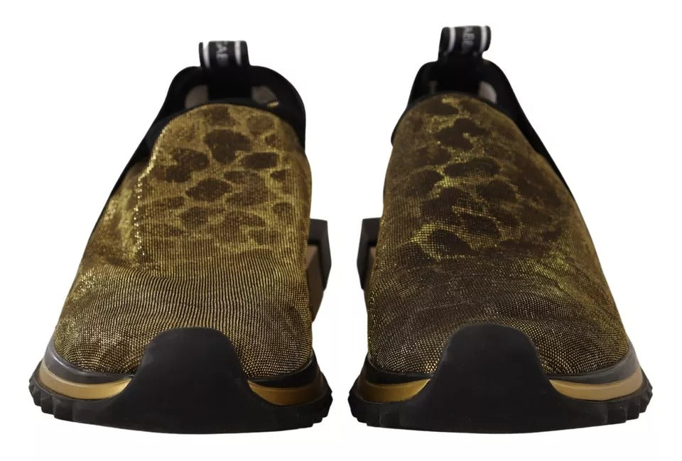 Oro Glitter Leopardo Zapatillas Sorrento