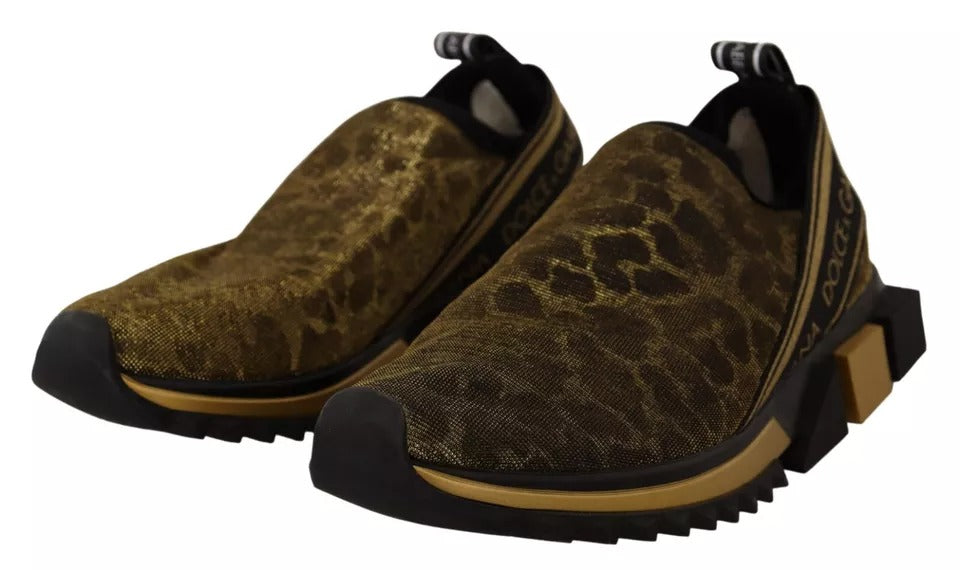 Oro Glitter Leopardo Zapatillas Sorrento