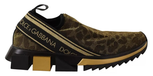 Oro Glitter Leopardo Zapatillas Sorrento