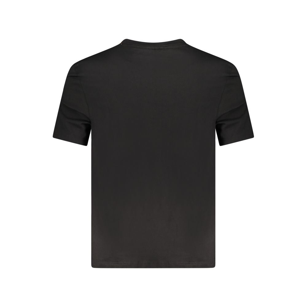 Black Cotton Men T-Shirt