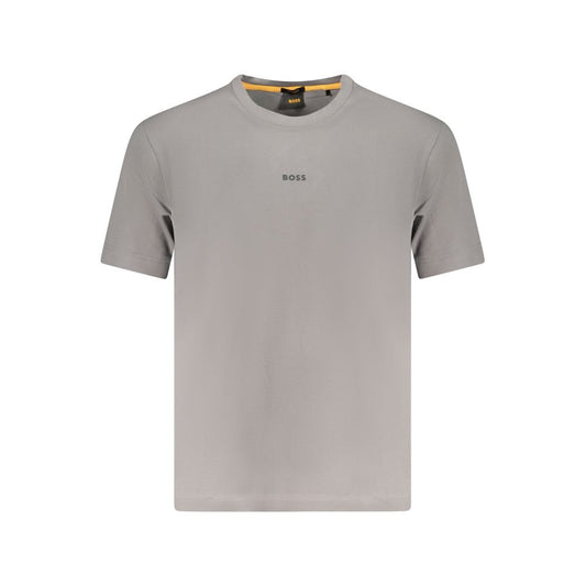 Gray Cotton Men T-Shirt