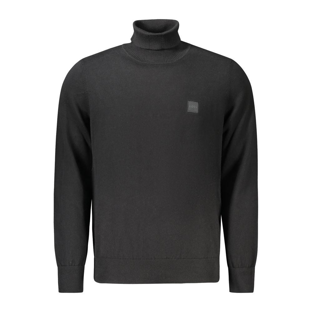 Black Wool Men Sweater