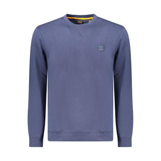 Blue Cotton Men Sweater