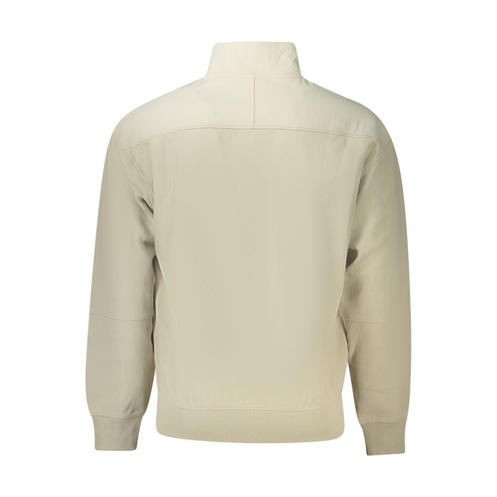 Beige Cotton Men Jacket