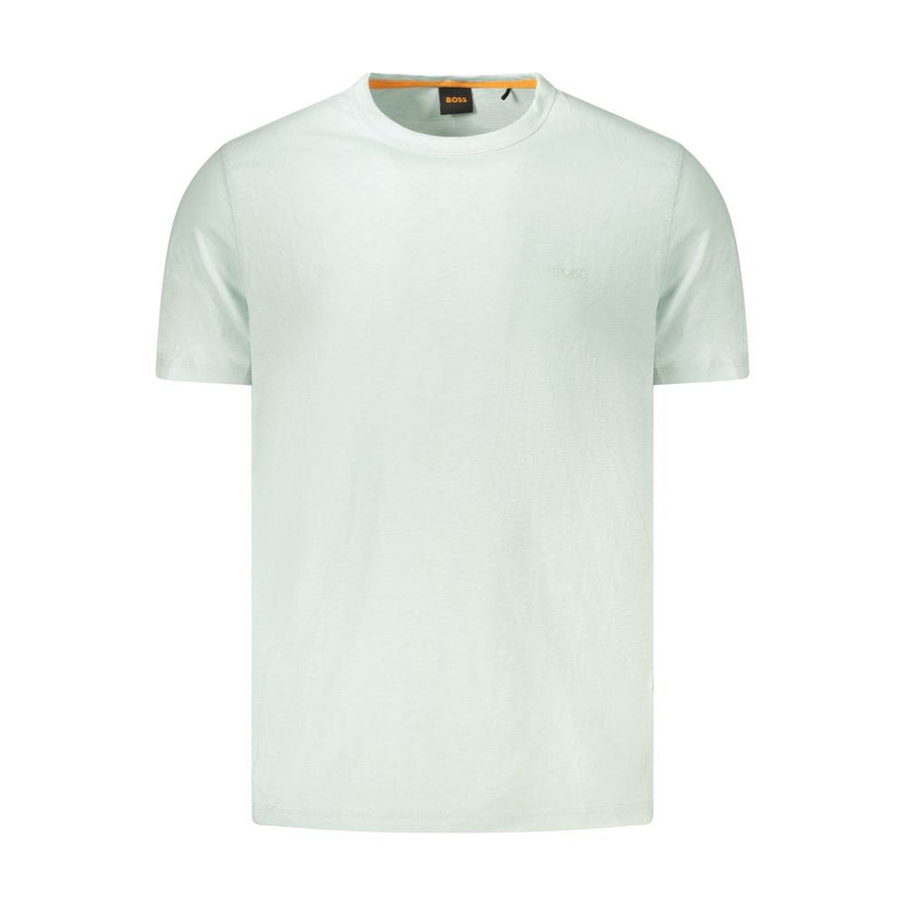 Green Cotton Men T-Shirt