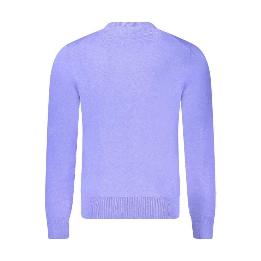 Blue Cotton Men Sweater