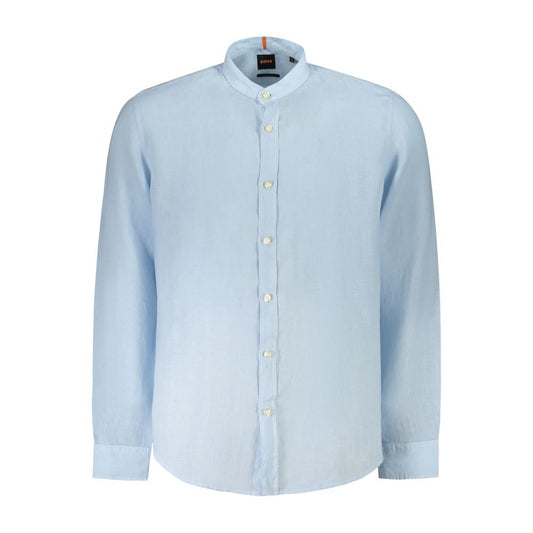 Light Blue Linen Men Shirt