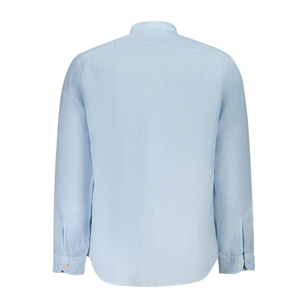 Light Blue Linen Men Shirt