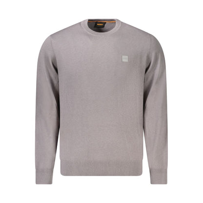 Gray Cotton Men Sweater