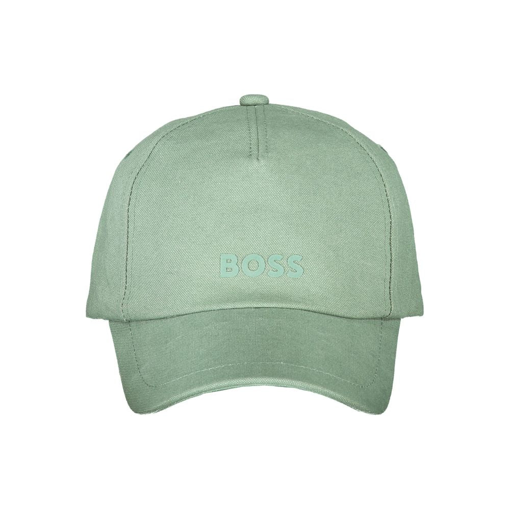 Green Cotton Men Cap