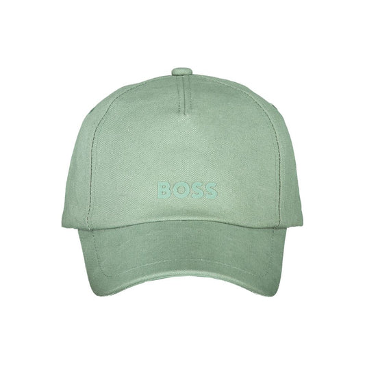 Green Cotton Men Cap