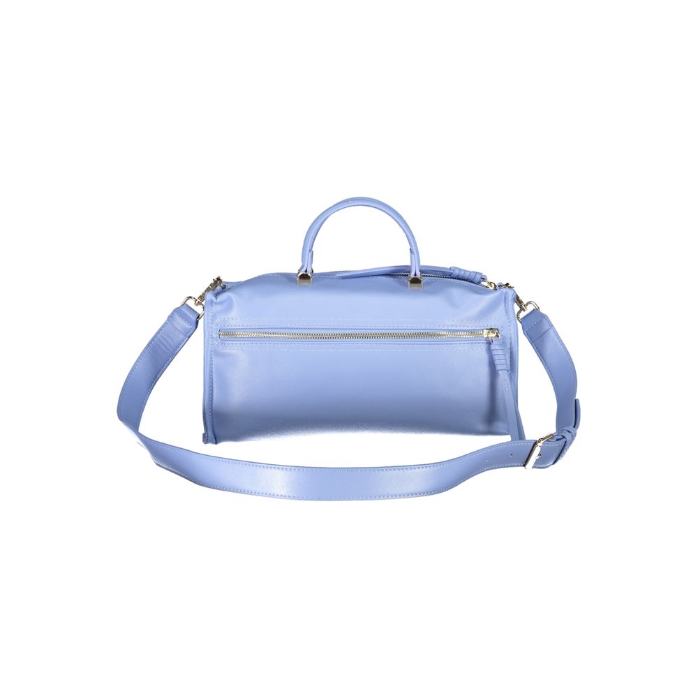 Light Blue Polyethylene Women Handbag