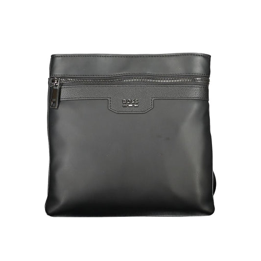 Black Polyethylene Men Shoulder Bag