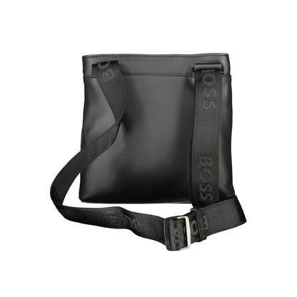 Black Polyethylene Men Shoulder Bag