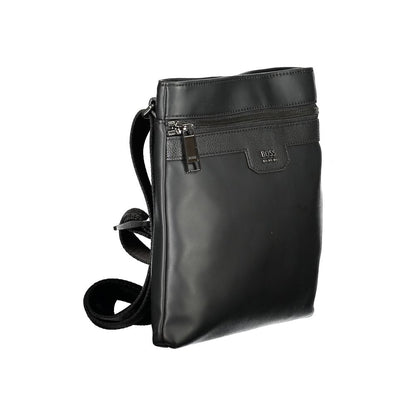 Black Polyethylene Men Shoulder Bag