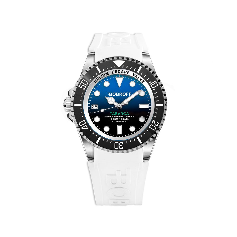 Reloj de caucho blanco