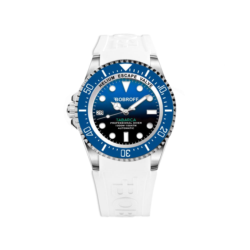 Reloj de caucho blanco