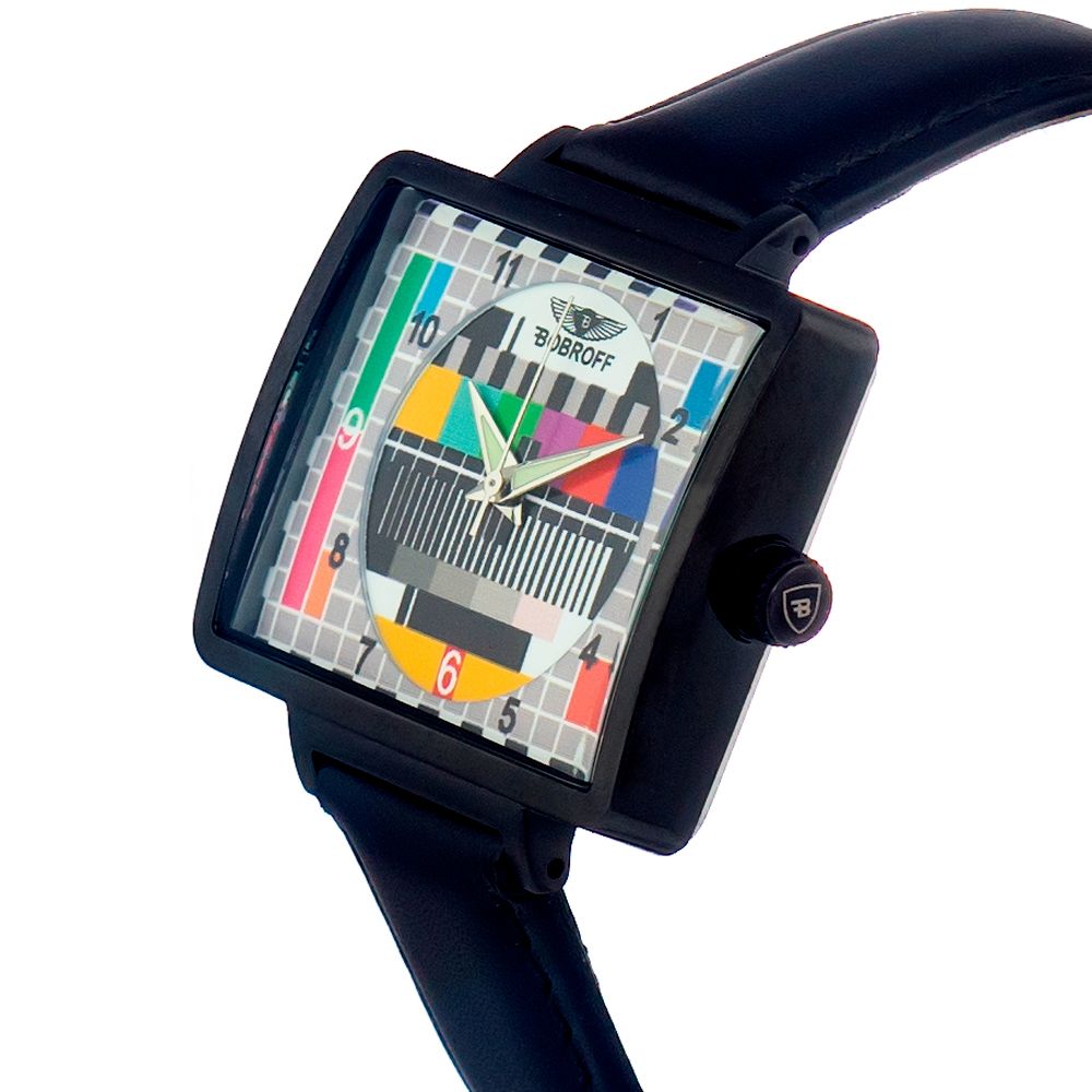 Reloj de piel negro