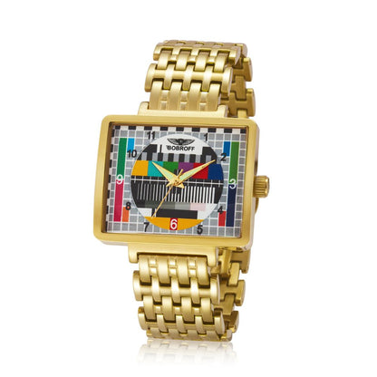 Reloj de acero dorado