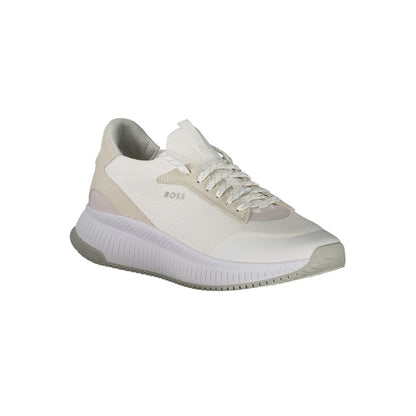 White Polyethylene Men Sneaker