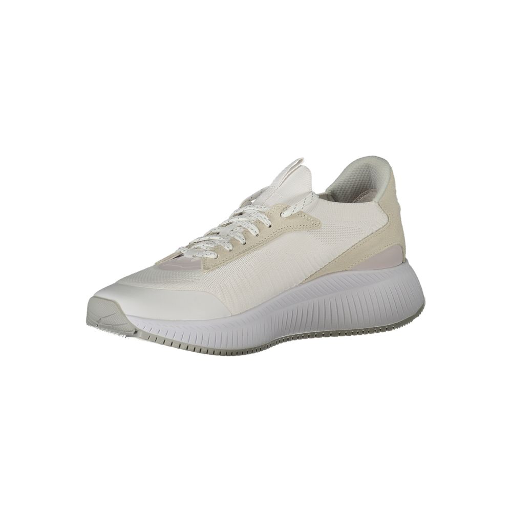 White Polyethylene Men Sneaker